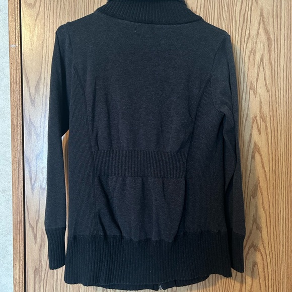 Cache Black Ribbed Collar Jacket Size XL - Picture 10 of 14